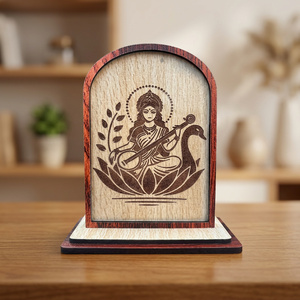 Estatua Decorativa Artesanal con Marco de Madera para el Hogar, Templo, Oficina, Escritorio, Tablero de Auto, Decoración Espiritual - Product Image 1