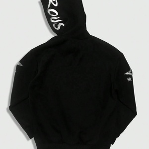 Sudadera con Capucha Extra Grande con Estampado Gráfico Digital DTG y Logotipo Personalizado 2025, Sudadera Corta de Estilo Urbano Vintage con Hombros Caídos para Hombre - Product Image 2