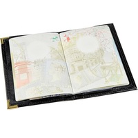 Elegante y Moderno Porta Pasaportes Corto de Piel Sintética con Bloqueo RFID para Pasaportes del Reino Unido y Británicos, con Múltiples Compartimentos para Tarjetas, Forro de Satén, Unisex