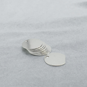 Mặt dây chuyền kim loại tròn nhỏ tự làm bằng thép không gỉ, chưa khắc, dùng làm móc khóa, khuyên tai, vòng cổ, dây chuyền - gia công kim loại - Product Image 4