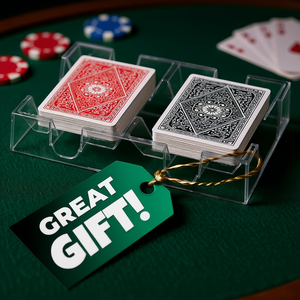 Porta Cartas Acrílico de Doble Cubierta Burius, Giratorio 360 Grados, para Accesorios de Póker y Casino, Cartas de Juego - Product Image 2