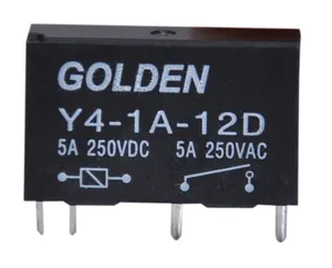 Golden relay Y4-1A-12L 4 pinos 12vdc tamanho pequeno, 0.36w spno tipo de desbaste
