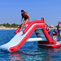 Mini toboggan aquatique gonflable et trampoline, équipement de parc aquatique gonflable pour enfants