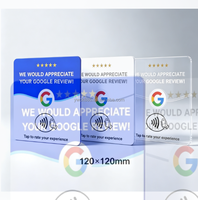 Plaque NFC d'avis NTAG213 pour restaurant, panneau de table Google Review en acrylique, plaque d'avis à tapoter pour la collecte des commentaires clients