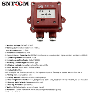 Point d'appel manuel anti-explosion et anti-feu, bouton d'alarme ignifuge avec boîtier en alliage d'aluminium moulé sous pression et avertisseur sonore à haut niveau sonore - Product Image 5