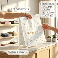 Sacs d'expédition en LDPE, pochettes postales avec poignée, fermeture robuste, résistantes à la déchirure, imperméables, épaisses, pour vêtements, livraison express CE