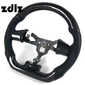 Volant de direction personnalisé en cuir perforé et fibre de carbone pour <span class=keywords><strong>Chevrolet</strong></span> Corvette C6 ZR1 <span class=keywords><strong>ZL1</strong></span> 2004 2005 2006 2007 - Product Image 3