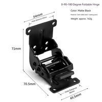 Charnière pliante en acier laminé à froid à verrouillage automatique à 180 degrés pour pied de table à café/salle à manger, raccord de pied d'extension, matériel pour salle de sport