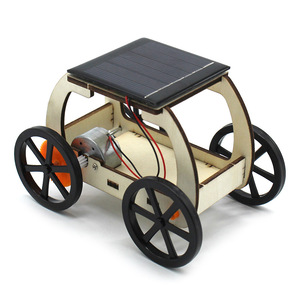 Kit de coche solar de madera con 5 ruedas negras, juguete educativo de ciencia con energía solar para niños de 7 a 9 años - Product Image 5