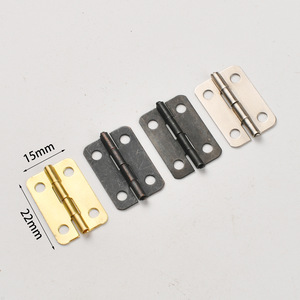 Nuevo bisagra plana de estilo chino de 22x15mm, tipo H de chapa de hierro para cajas de madera, manualidades y embalaje de regalos - Product Image 1