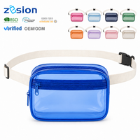 Sac banane transparent en PVC de marque, sac de taille personnalisé avec logo, sacoche de ceinture en TPU, sac de hanche, fabricant OEM, étanche, vente en gros
