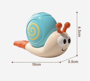 Wholesale Cartoon Snail Animal Shaped Montessori Promotional Mini Plastic Whistle Musical Toy - Product Image 6