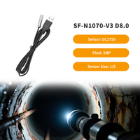IP67 防水工业内窥镜模块 1080P 2MP GC2755 CMOS 传感器 8mm USB 检查内窥镜摄像头模块，适用于医疗