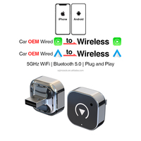 Adaptador Inalámbrico 2 en 1 JMC para CarPlay y Android Auto, Compatible con Waza, Reproducción de Música, Google Maps, Fácil Instalación