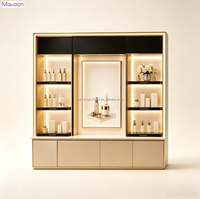 Vitrine de présentation de cosmétiques de luxe avec éclairage LED pour les magasins de détail - Vitrine de présentation de soins de la peau et de maquillage durable et écologique