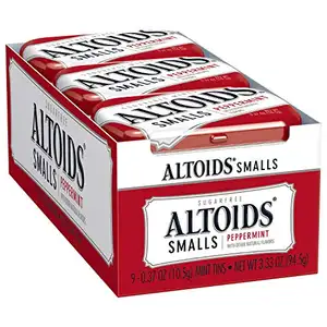 Altoids Smalls 박하 호흡 박하 9 의 0.37 온스 주석 팩