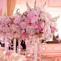 Décoration de mariage, arrangement floral, centre de table de mariage, centre de table en forme de boule de fleurs lavande et blanches, lot de 10