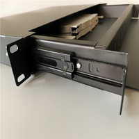 Panel patch serat optik ODF, dudukan rak geser 24/48 core port SC/LC UPC ODF 1U 19 "dengan laci rel tipe ODF