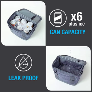 Borsa termica morbida pieghevole-Tote-piccola <span class=keywords><strong>crema</strong></span> a tenuta stagna isolata da <span class=keywords><strong>30</strong></span> lattine - Product Image 3