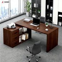 Bureau de direction haut de gamme JIUSHUN, table de patron en bois de luxe, mobilier de bureau de direction, sur mesure