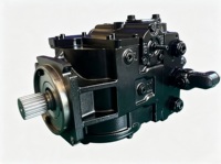 Pompes à piston en circuit fermé 200-500 bars, déplacement 10-500 L/min, applicables aux engins tout-terrain : finisseur routier, mélangeur, grue, bulldozer