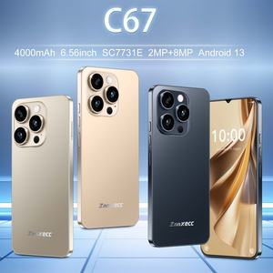 Prix de gros Global C67 Factory, téléphone à grand écran HD de 6,6 pouces, processeur 4 cœurs, 4 Go + 64 Go, réseau complet 2G/3G, smartphone intelligent - Product Image 2