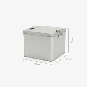 Nhà máy-tùy chỉnh, có thể tái chế hình chữ nhật kim loại quà Tặng <span class=keywords><strong>tin</strong></span> với khóa bản lề, lý tưởng cho thân thiện với môi bao bì thực phẩm - Product Image 6