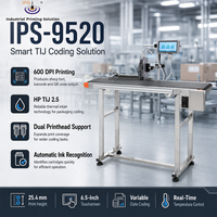 Imprimante jet d'encre thermique automatique IPS-9520 TIJ, machine de codage de produits en ligne avec texte dynamique et base de données 600 DPI