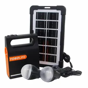 High quality Emergency light kit Portable Solar Lighting System Solar Energy storage energy charging function
