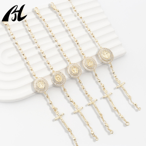 Bán Buôn 14K Mạ Điện Trinh Nữ Maria & Saint Jude CZ Vòng Đeo Tay Tôn Giáo Thời Trang Quyến Rũ Đồ Trang Sức Cho Phụ Nữ Và Nam Giới - Product Image 3