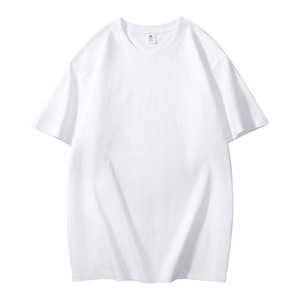 Camiseta de algodón puro transpirable con cuello redondo y hombros caídos, estilo urbano, <span class=keywords><strong>doce</strong></span> colores, manga corta, 200g, al por mayor - Product Image 3