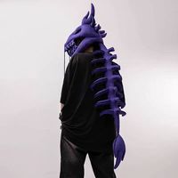 Nouveauté : Jouet en peluche squelette de dinosaure à tentacules de dragon, Nouveauté, Jouet amusant en forme de tête de dinosaure, Jouet exosquelette créatif