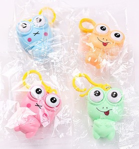 New Kawaii 11cm <b>Frog</b> Poping Eyes Keychain Pendant Silicone Decompression Toys for Kids Adults Squeeze Toy for Kids Adults for - Product Image 2