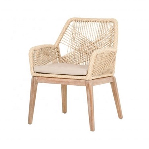 BM012 Modern Design Solid Wood Upholstered Rope Weave Dining <strong>Chair</strong> with Removable Cover for Home Bar &amp; Hotel Use - Product Image 3