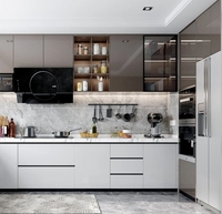 Balom moderno bianco italiano alta lacca lucida armadi da cucina per mobili per la casa armadio di stoccaggio
