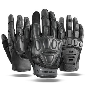 Zune Lotoo-guantes de moto de dedo completo TPR, guantes de trabajo tácticos negros de seguridad para tiro de combate - Product Image 3