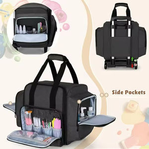 Sac de rangement à roulettes pour vernis à ongles, trousse de maquillage de voyage, organiseur pour manucure, étui à vernis à ongles avec chariot amovible et 3 boîtes détachables - Product Image 4
