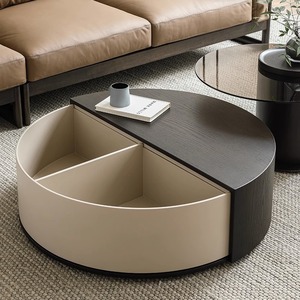 <span class=keywords><strong>Table</strong></span> <span class=keywords><strong>basse</strong></span> italienne moderne et légère avec plaque de roche rotative Mobilier de salon simple pour petits appartements - Product Image 3