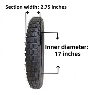 Neumáticos de Motocicleta 2.75-17 para Motocicletas Todoterreno, Scooters, Bicicletas de Calle de Pequeño Cilindraje y Bicicletas de Desplazamiento, de Alta Calidad al por Mayor - Product Image 2