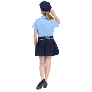Cute Girl Little Police Game Cosplay Dress Cool Police Officer Uniform Kids Police <span class=keywords><strong>Costume</strong></span> - Product Image 2