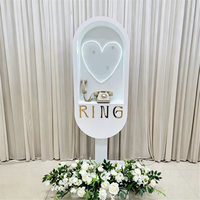 Support de décoration moderne en métal pour cabine téléphonique, pour livre d'or audio-vidéo, idéal pour mariages et événements