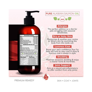 เสื้อโค้ทบรรเทาอาการคันสำหรับสัตว์เลี้ยงน้ำมันปลาแซลมอนป่าอลาสกันธรรมชาติน้ำมันปลาโอเมก้า3 - Product Image 2