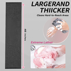 Японское антибактериальное отшелушивающее полотенце с ионами серебра для мытья и массажа спины, для мужчин и женщин - Product Image 4