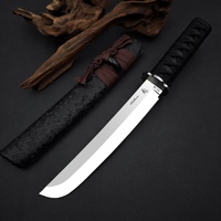 Couteau à lame fixe en acier de Damas, couteau de survie en plein air, couteau de camping, couteau de chasse EDC