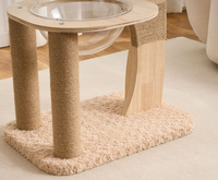 Arbre à chat écologique au design moderne Nuage de fleurs, avec poteaux à gratter en sisal en forme de pétales, jouet suspendu en peluche et poteaux en sisal