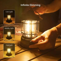 Lanterne de camping LED portable, alimentée par batterie, lumière d'urgence COB, lampe de survie pour ouragan, à suspendre, étanche, pour l'extérieur, personnalisable