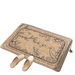 Yongjin Diatomaceous Earth <b>Door</b> Mat 38x58cm 48x78cm 58x88cm Floral Pattern Washable For Bathroom Entryway Living Room - Product Image 5