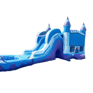 Château gonflable moderne pour jardin, <span class=keywords><strong>grand</strong></span> château gonflable Ice Palace avec toboggan aquatique à vendre - Product Image 5
