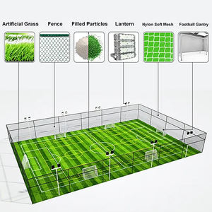 Высококачественный, прочный синтетический газон для футбола и мини-футбола, мягкий, водонепроницаемый, экологически чистый искусственный газон - Product Image 4