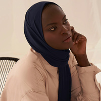 Foulard Hijab Premium en Jersey pour Femme, Couleur Unie, Bandana Classique, Respirant, Extensible, Écologique, Usage Quotidien, Vente en Gros, Ethnique